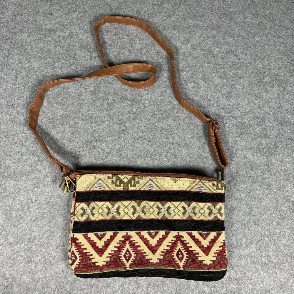 Canyon Sky Southwest Inspiration Crossbody Bag Small Multi-Color Woven Tapestry